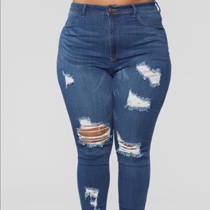 Blue My Mind Skinny Jeans: Fashion Nova